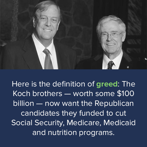 #Koch #GOP #Greed #SocialSecurity #Medicare #Medicaid #SNAP