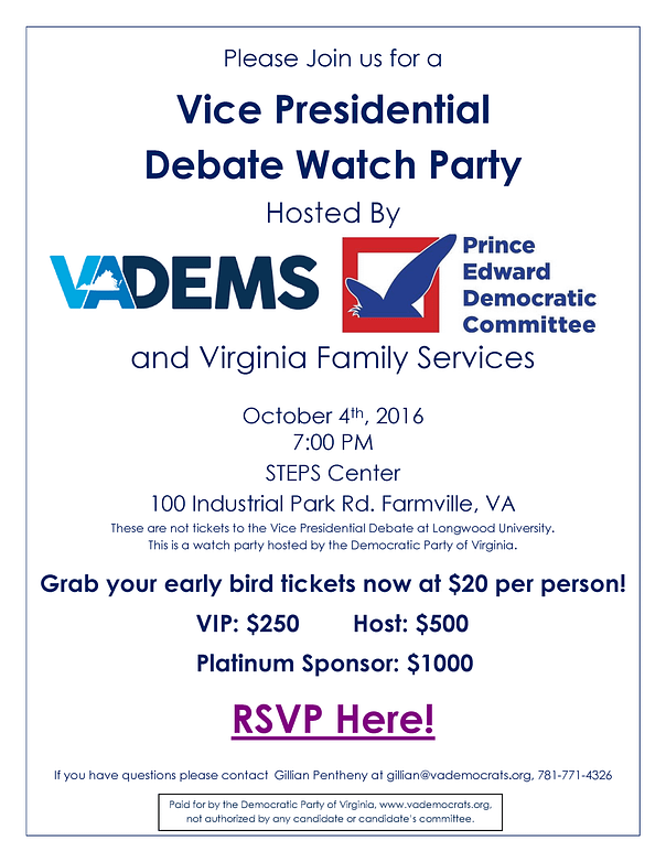 VP Debate Watch Party